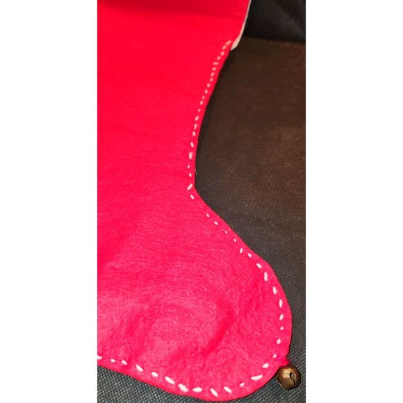 Handcrafted Christmas Stocking With Embroidered Santa & Ornament Design - Picture 6 of 10